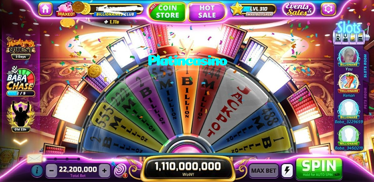 Platincasino casino presented on mobile device in Pakistan with slots and live games